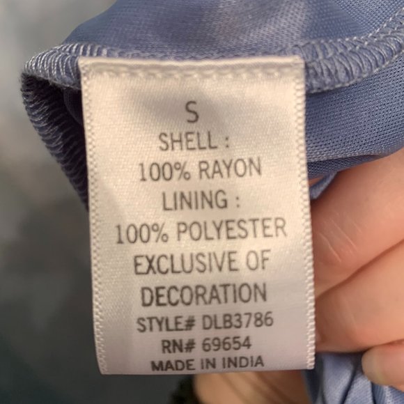 BLUE/NAVY BLUE SIZE SM SLEEVELESS KNEELENGTH DRESS - Picture 7 of 9